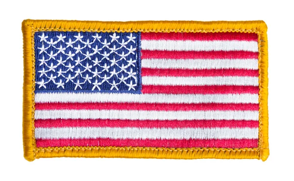 American flag patch isolated — Stock Photo, Image