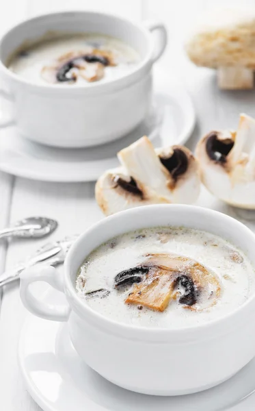 Creamy mushroom soup — Stock Photo, Image