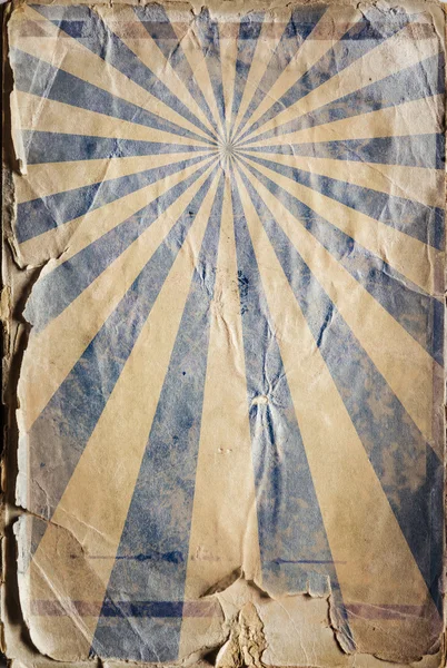 Ретро відродження сонячного променя плакат фон в синьому — стокове фото