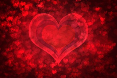 kırmızı parlak Sevgililer günü arka plan