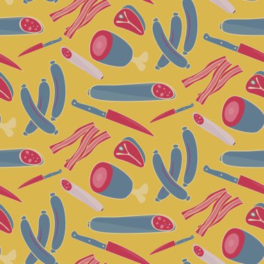 Dikişsiz vektör et desen sarı