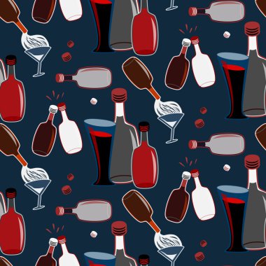 Dikişsiz Alko parti zamanı vektör desen