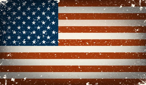 Grunge gastado vector de bandera americana — Vector de stock