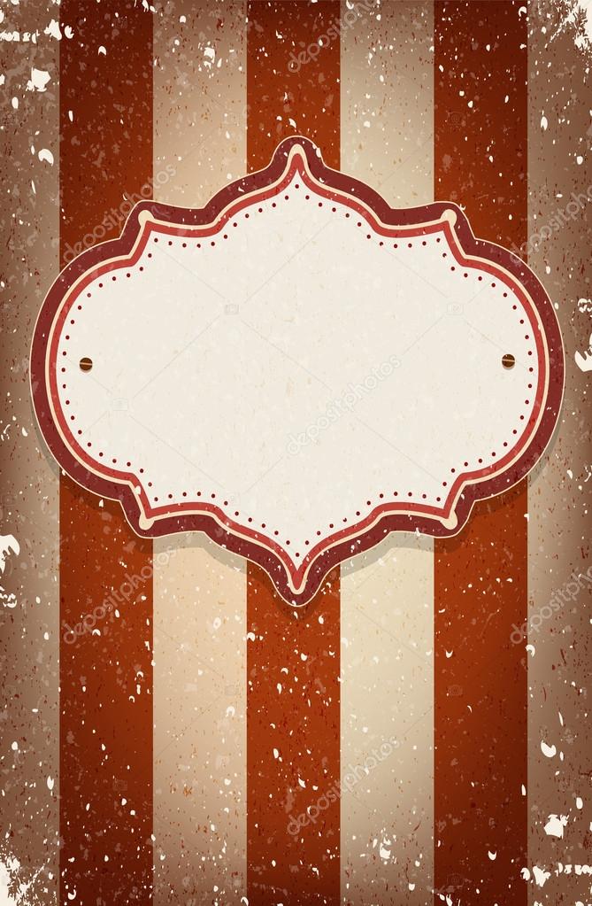 Vintage vector circus inspired frame with a space for text