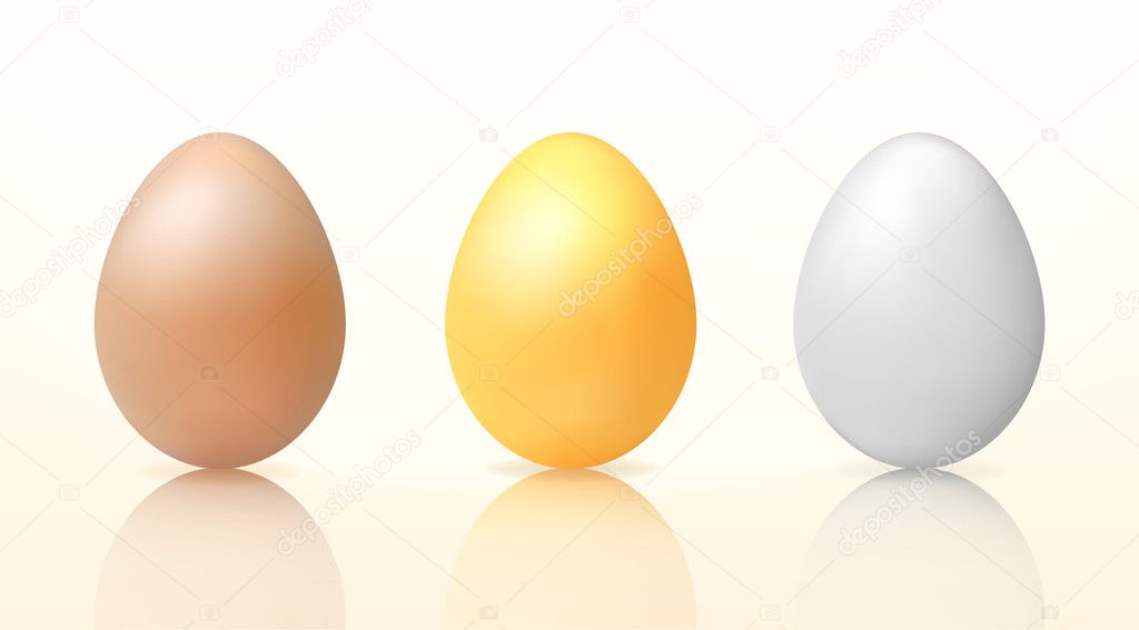 Three vector easter eggs