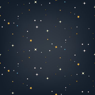 gece gökyüzünde yıldızlar sorunsuz vektör desen ile