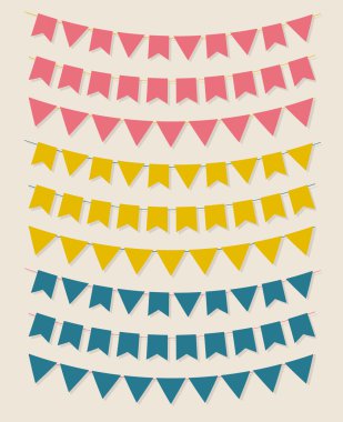 Vector bunting flags clipart