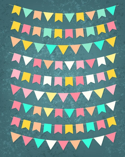Vector bunting flags — Stock Vector
