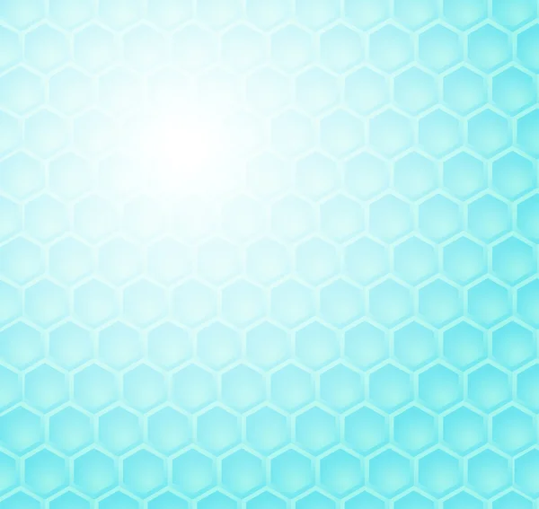 Seamless abstract blue hexagon pattern (vector) — Stock Vector
