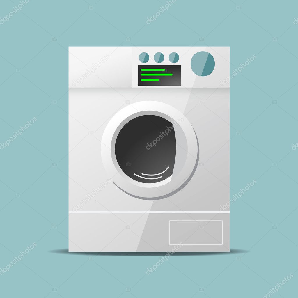 Washing machine flat vector design