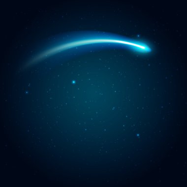 Shooting  star vector illustration with space for you text  clipart
