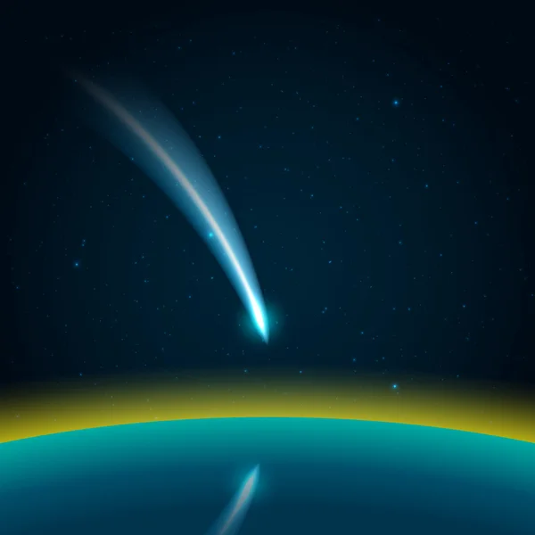 空間ベクトルの彗星 — ストックベクタ