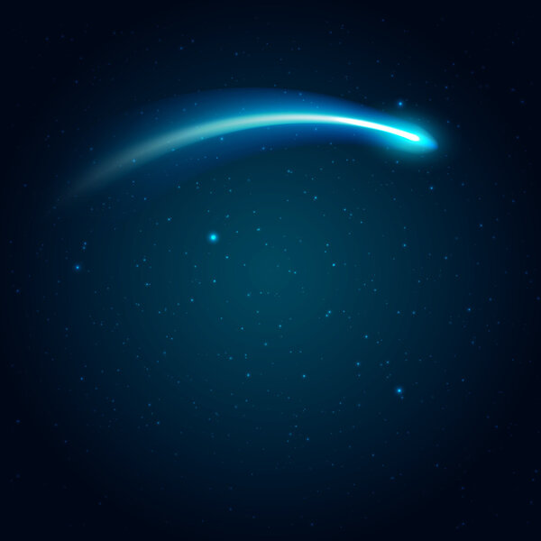 Shooting  star vector illustration with space for you text 