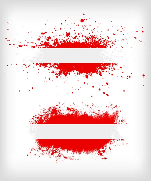 Grunge 奥地利墨水溅到国旗向量 — 图库矢量图片