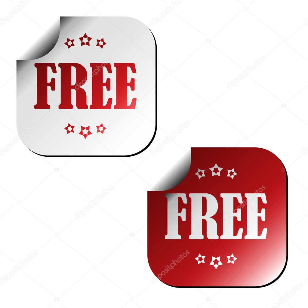 Vector FREE labels — Stock Vector © laiaiksoon #25750039