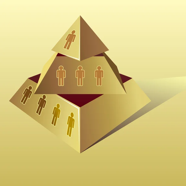 Золотая пирамида — стоковый вектор