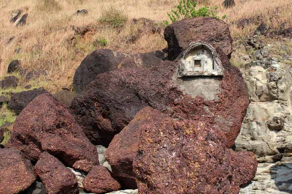 volkanik kaya Goa plaj evi Hint tanrısı