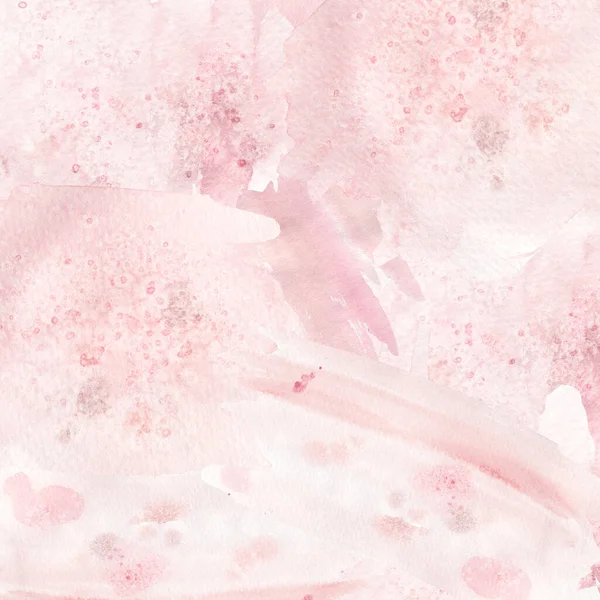 Acuarela Delicado Color Rosa Fondo Ilustración Papel Pinceladas Elementos Diseño — Foto de Stock