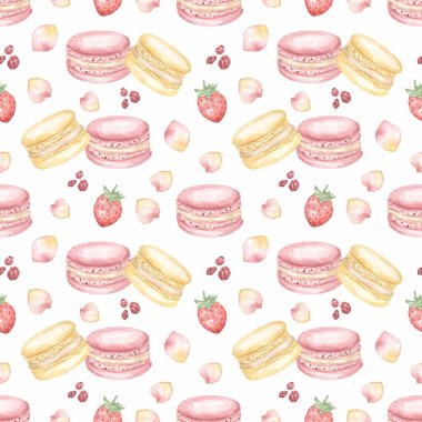 Suluboya Yumuşak Şekerler Kağıdı Tekrar Et, Meyve Defteri Kağıdı ile Makarna, Tatlı Paket Kağıdı, El çizimi Fırın Tertemiz desen, Kumaş için gıda baskısı, sonsuz baskı