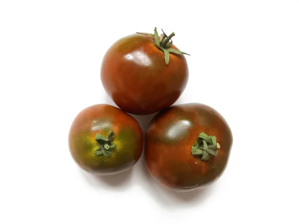 Black Prince Tomatoes White Background —  Fotos de Stock