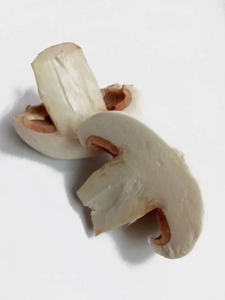 Fresh Sliced Mushrooms Champignons Ingredients Cooking — Fotografia de Stock