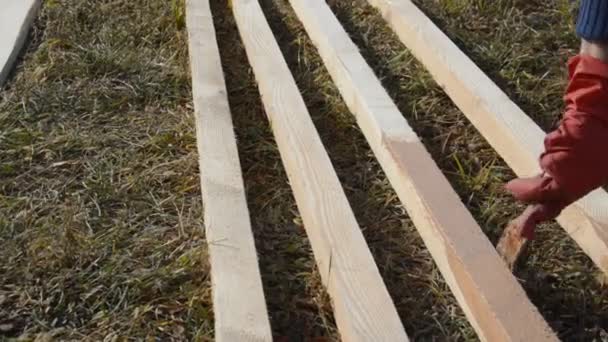 Peindre Des Planches Bois Pour Protéger Contre Humidité — Video