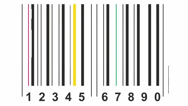 Multi Colored Product Barcode — Stock Photo, Image
