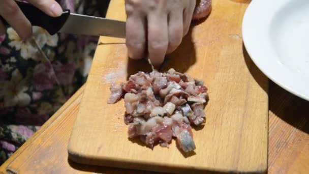 Slicing Herring Knife Kitchen Board — Video