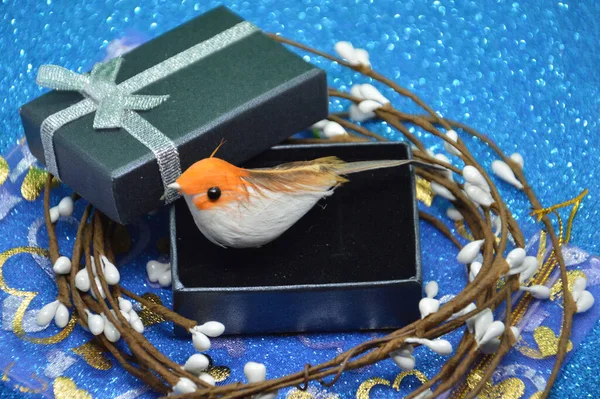 Beautiful Gift Decorative Backgrounds Holiday — Foto Stock