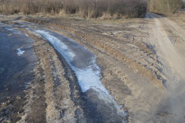 Yerdeki buz dokusu Kış desenleri