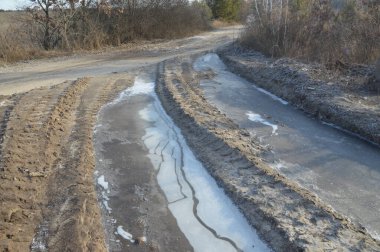 Yerdeki buz dokusu Kış desenleri