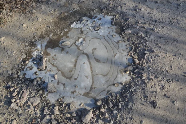Льодова Текстура Взимку Землі Візерунки — стокове фото