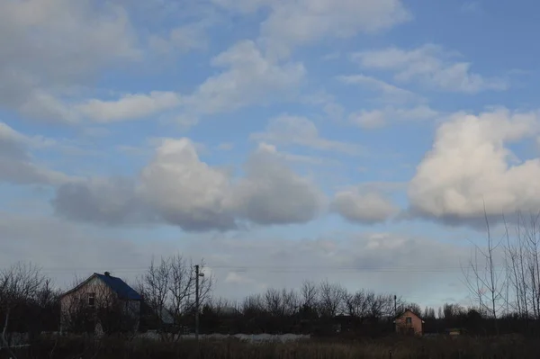 Clouds Blue Sky Winter — Stock Fotó