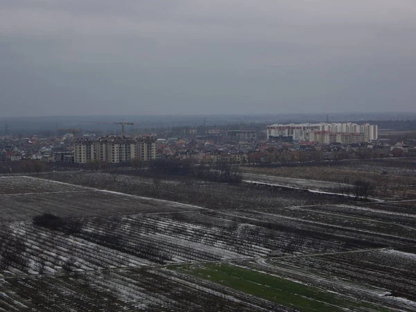 Byggande Ett Nytt Flervåningshus Byggnaden — Stockfoto