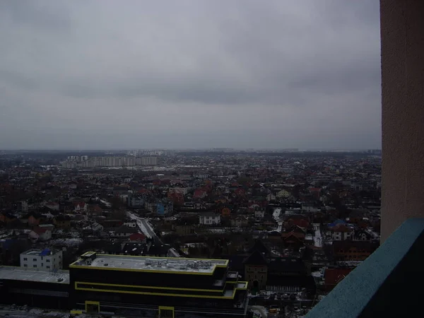 Kiev Ukraine Styczeń 2022 Miasto Wysokości Wieżowców — Zdjęcie stockowe