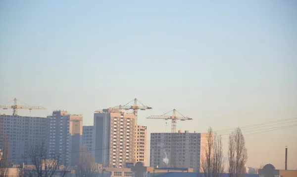 Bâtiments Résidentiels Neufs Aube Dans Une Ville — Photo