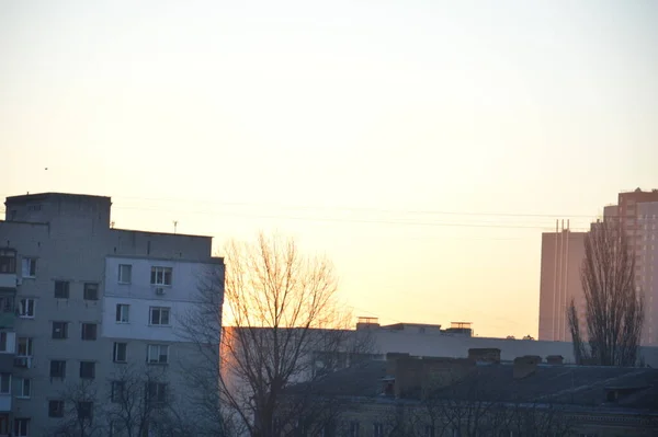 새벽에 도시에서 — 스톡 사진