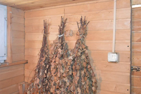 Interno Della Sauna Del Bagno Lavaggio Prendere Procedure — Foto Stock
