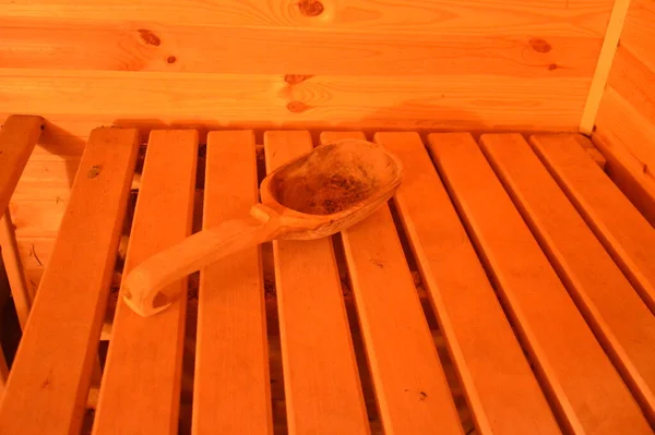 Interno Della Sauna Del Bagno Lavaggio Prendere Procedure — Foto Stock