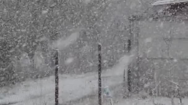 Śnieg Nadchodzi Wsi — Wideo stockowe
