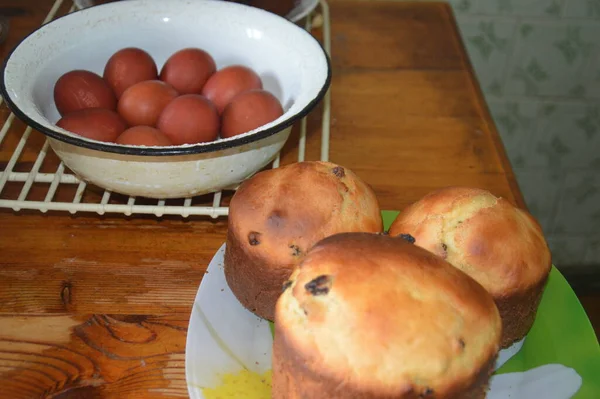 Cocinar Pan Pascua Los Huevos Para Las Vacaciones —  Fotos de Stock