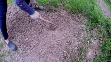 Köydeki bahçe yataklarının elle işlenmesi için helikopter olarak çalışacağım.