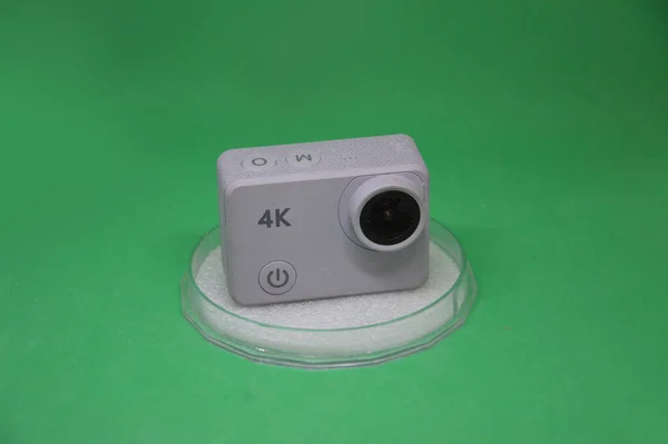 Action Camera Accessories Shooting Videos Photos While Traveling — Foto de Stock