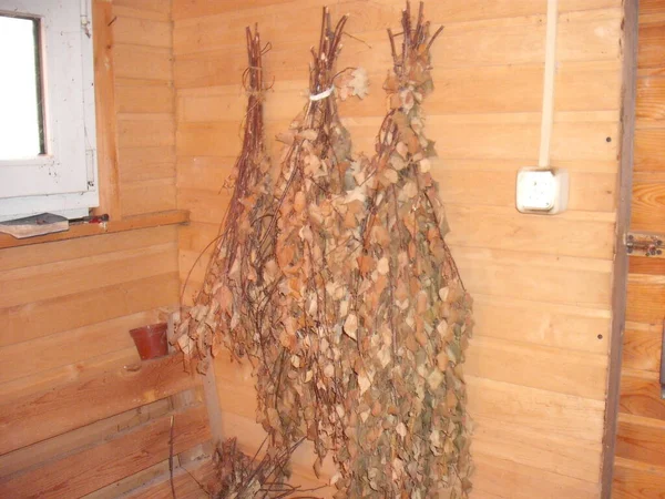 Interior Wooden Sauna — Foto Stock