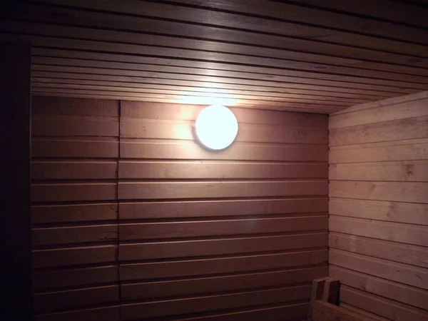 Interior Wooden Sauna — Stok fotoğraf