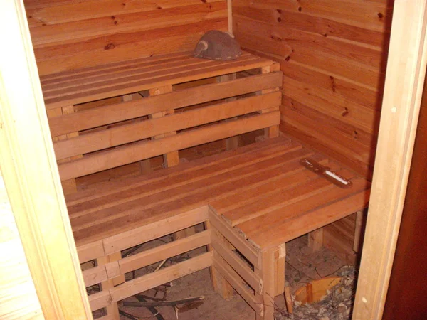 Interior Wooden Sauna — Foto de Stock