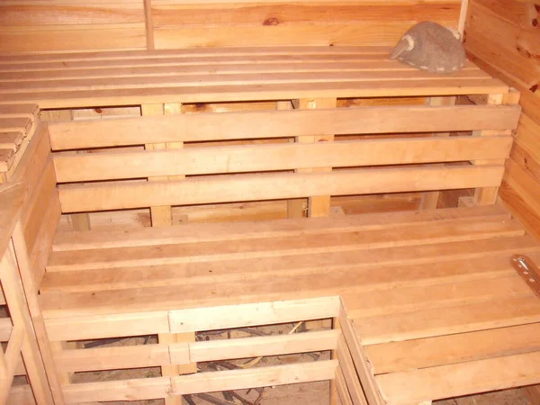 Interior Wooden Sauna — Foto de Stock