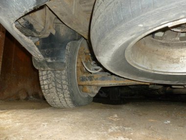 Technical inspection of the car at a the service station