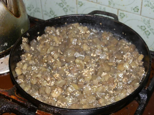 Eggplant Vegetable Frying Pan — Stockfoto