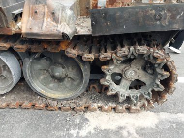 Heavy military equipment destroyed in the  battle